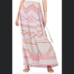 BCBG Max Azria 'Aviva' Print Crepe Wrap Maxi Skirt